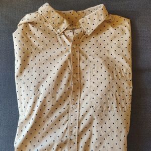 Mens XXL slim fit short sleeve button down beige